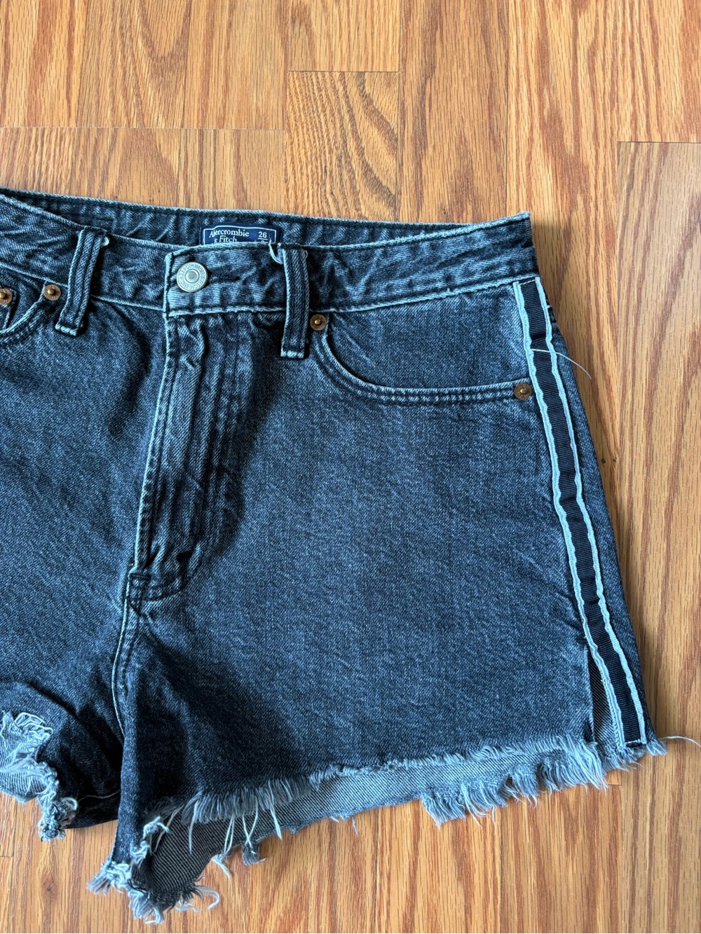 Abercrombie & Fitch Black Denim Shorts